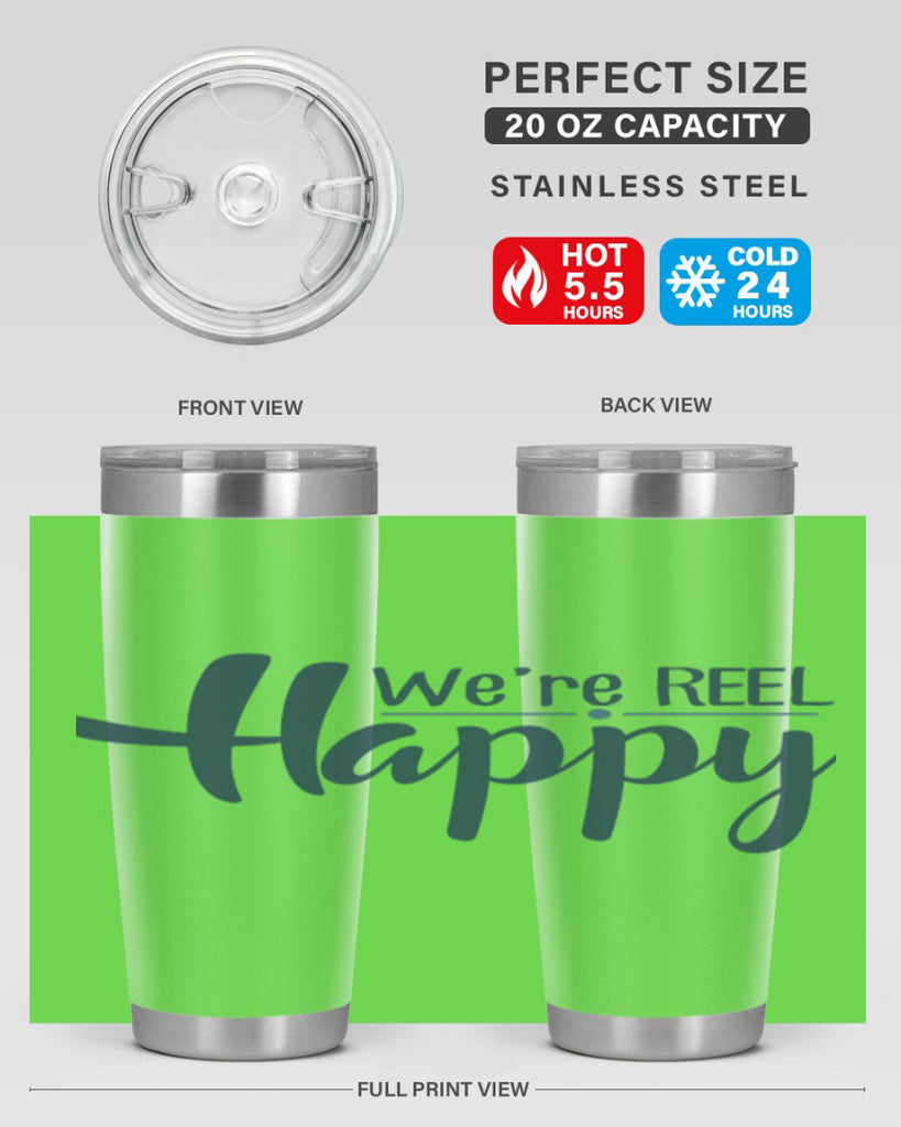 we are reel happy 16#- fishing- Tumbler