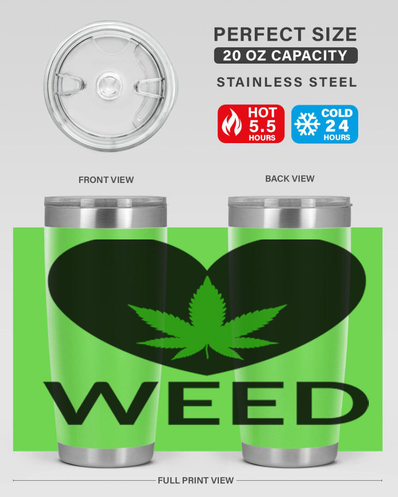 weed cannabis 284#- marijuana- Tumbler