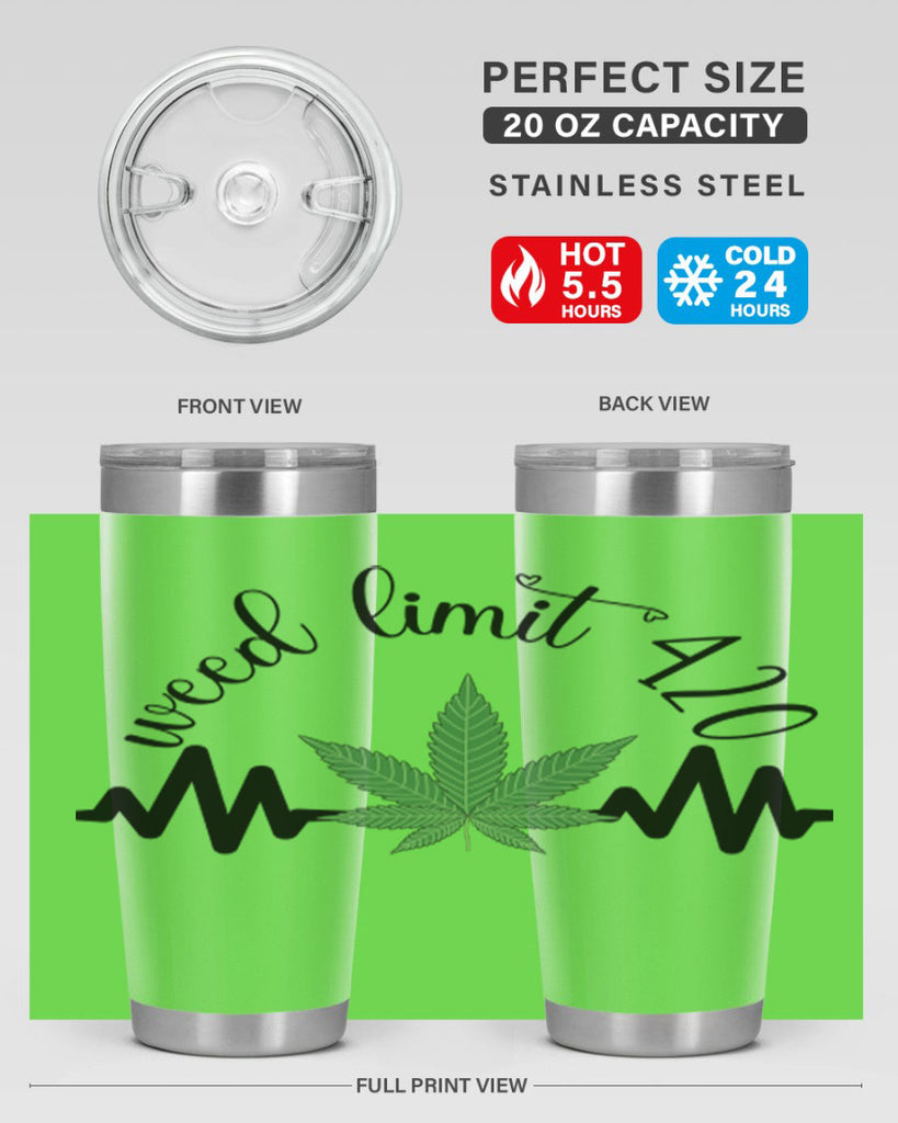 weed limit 420 cannabis heartbeat 292#- marijuana- Tumbler