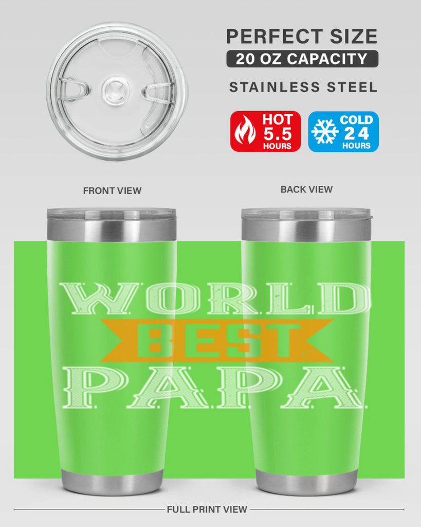 world best papa 1#- grandpa - papa- Tumbler