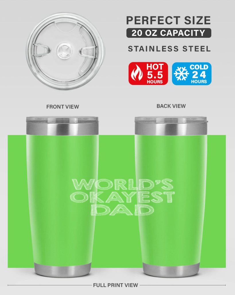 world is okayest dadj 59#- dad- Tumbler