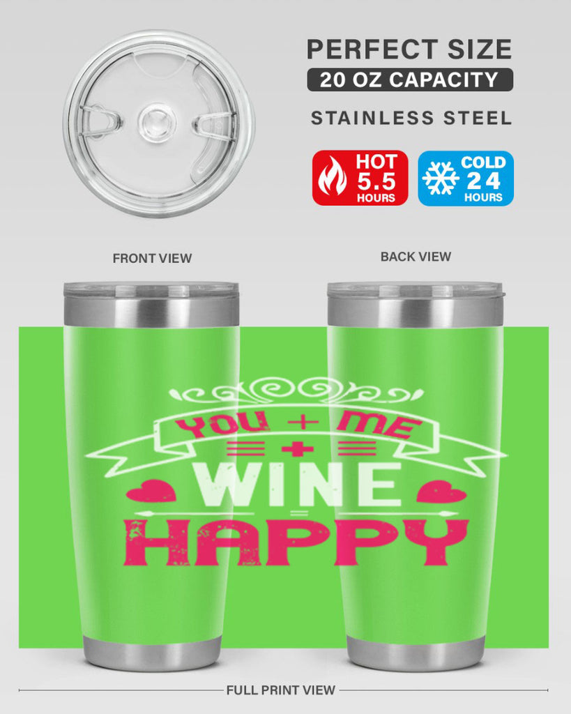 you me wine happy 1#- valentines day- Tumbler