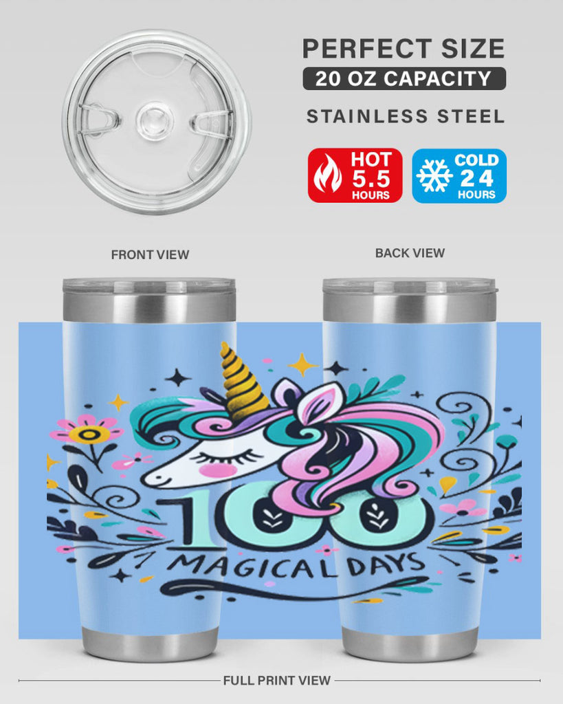 100 Day Magical Sublimation 27#- 100 days of school- Tumbler