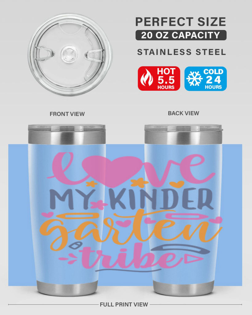 100 love my kinder garten tribe 36#- 100 days of school- Tumbler