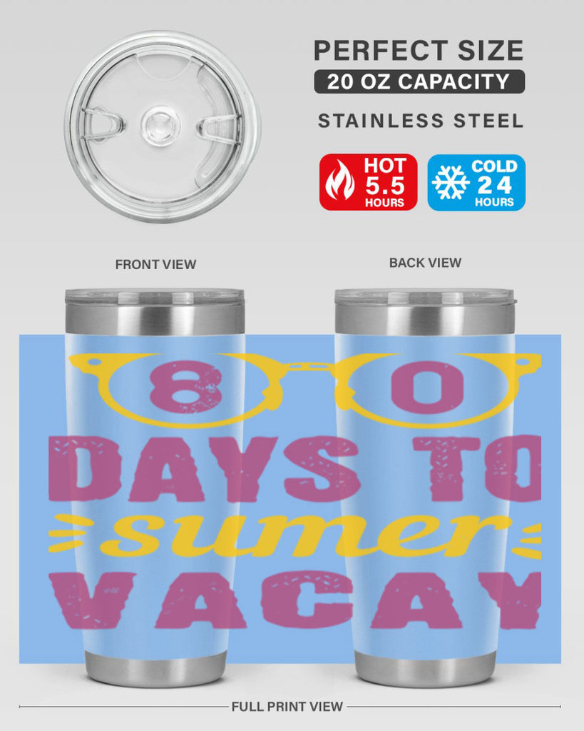 8 days to sumer vacay 1#- 100 days of school- Tumbler