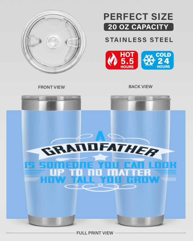 A grandfather is someone you can look up to no matter how tall you gro 72#- grandpa - papa- Tumbler