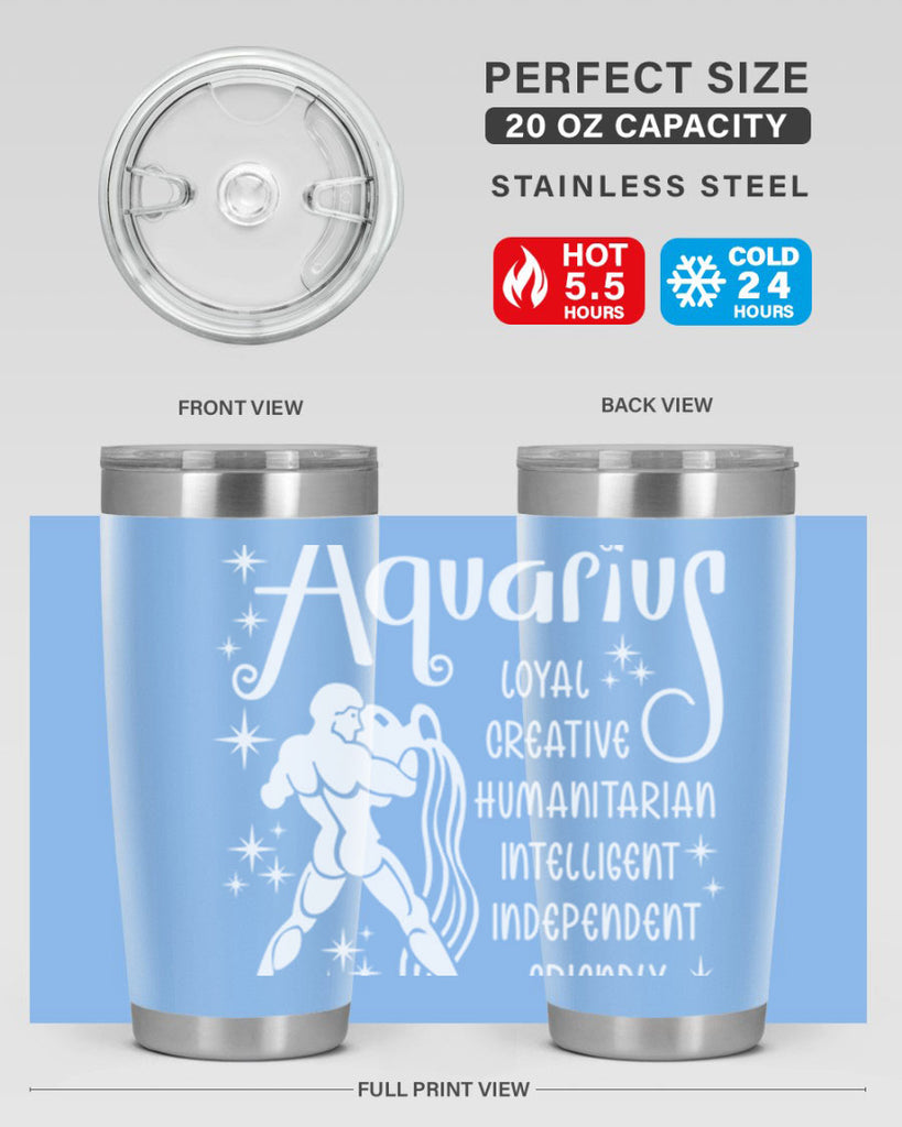 Aquarius 68#- zodiac- Tumbler