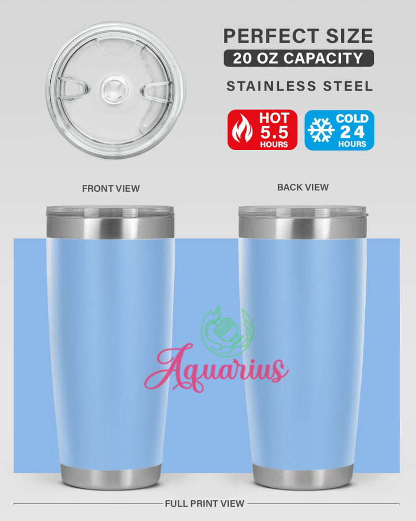 Aquarius 70#- zodiac- Tumbler