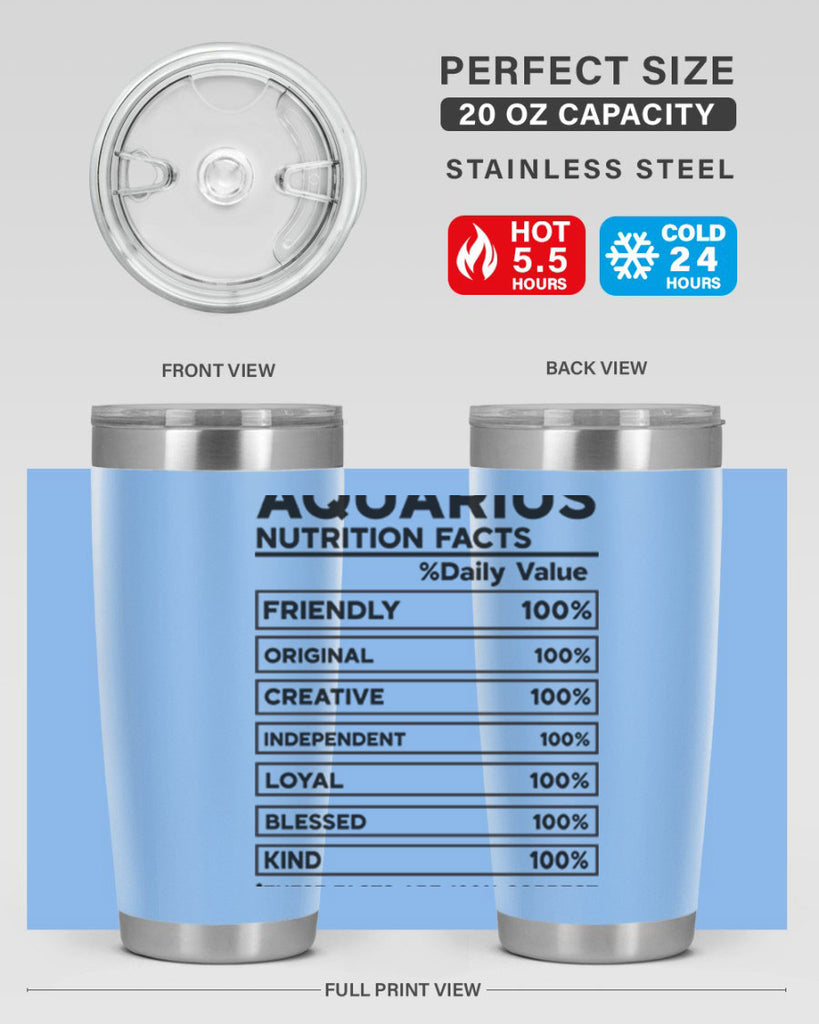 Aquarius Nutrition Facts 67#- zodiac- Tumbler