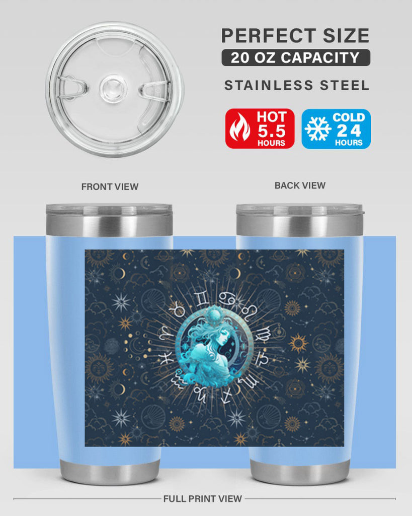 Aquarius Straight 66#- zodiac- Tumbler