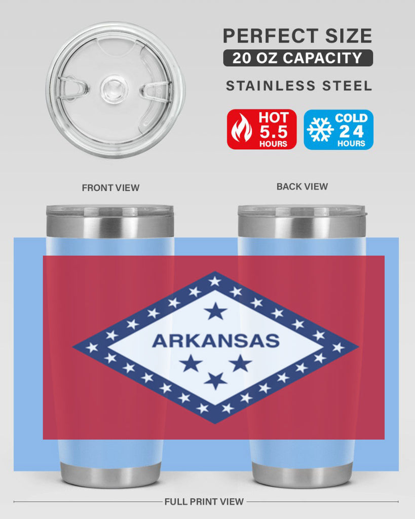 Arkansas 48#- Us Flags- Tumbler