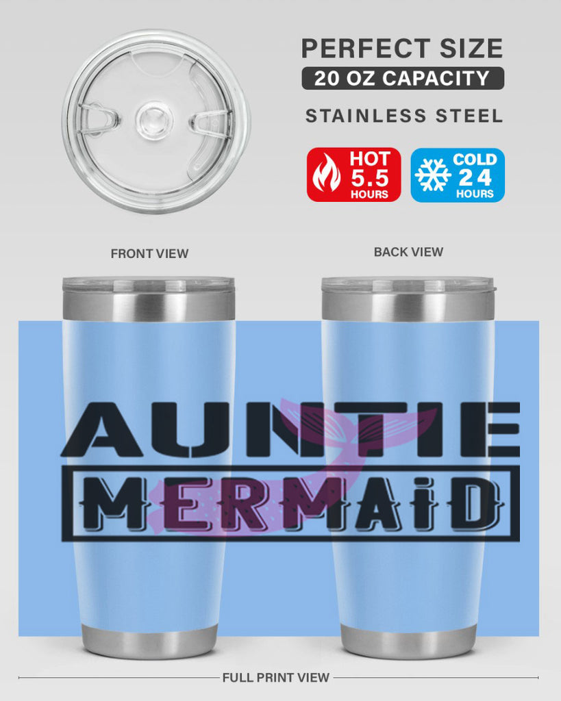 Auntie mermaid 18#- mermaid- Tumbler