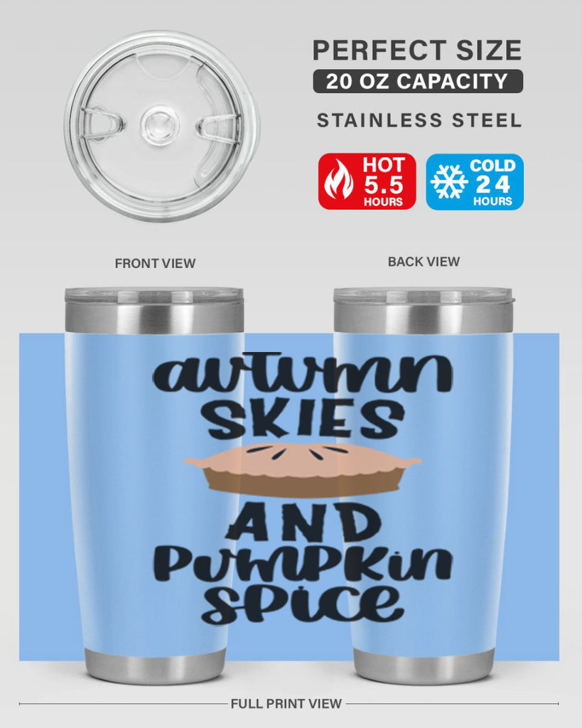 Autumn Skies And Pumpkin Spice 477#- fall- Tumbler