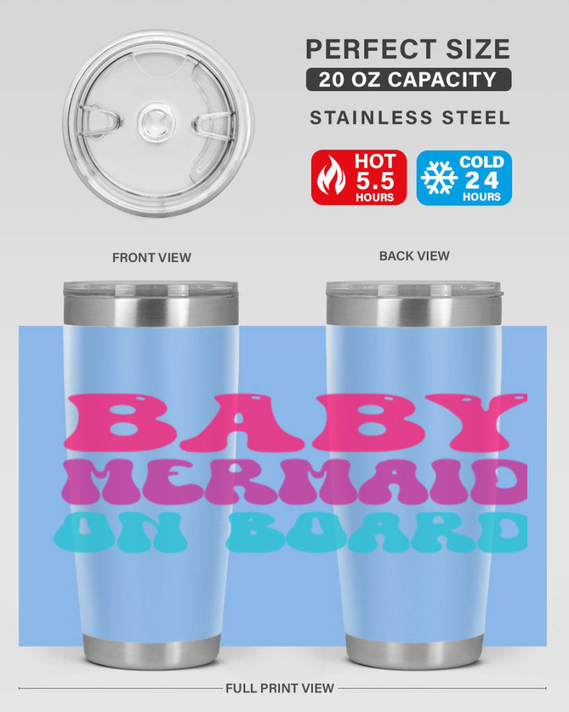 Baby Mermaid On Board 19#- mermaid- Tumbler