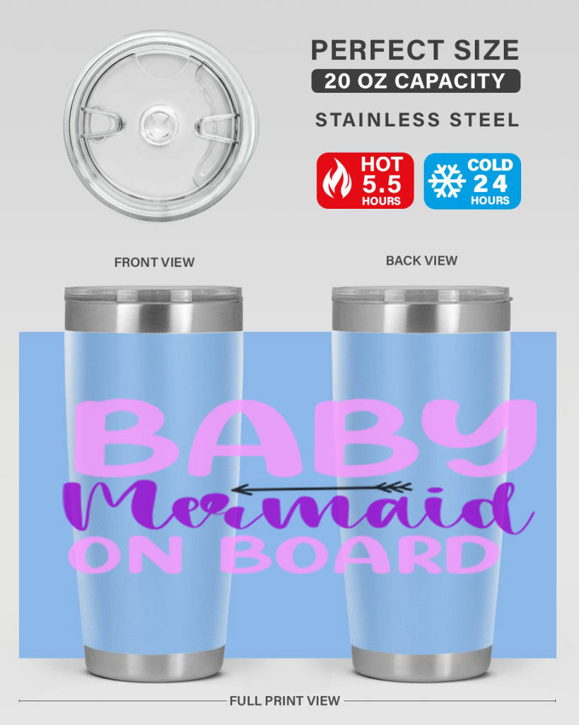 Baby Mermaid On Board 23#- mermaid- Tumbler