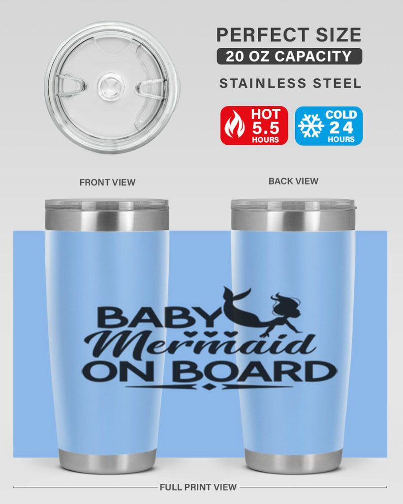 Baby Mermaid On Board 25#- mermaid- Tumbler