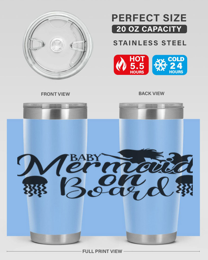 Baby Mermaid On Board 26#- mermaid- Tumbler