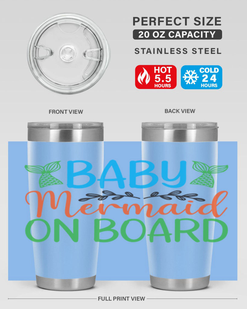 Baby Mermaid On Board 33#- mermaid- Tumbler