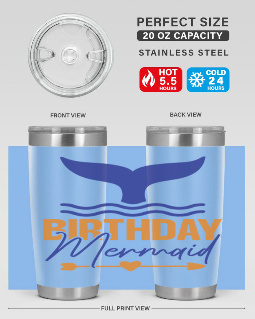 Birthday Mermaid 67#- mermaid- Tumbler