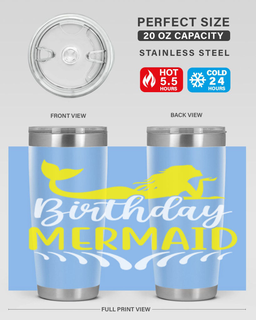 Birthday Mermaid 68#- mermaid- Tumbler