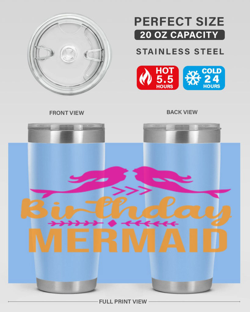 Birthday Mermaid 69#- mermaid- Tumbler