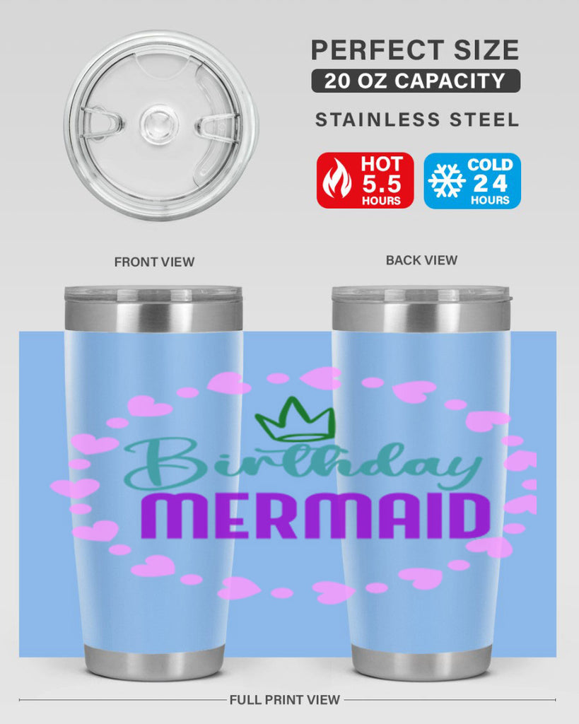 Birthday Mermaid 70#- mermaid- Tumbler