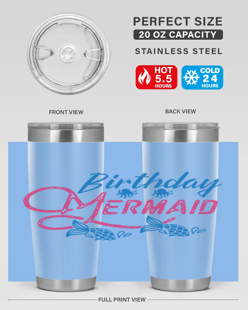 Birthday Mermaid 71#- mermaid- Tumbler