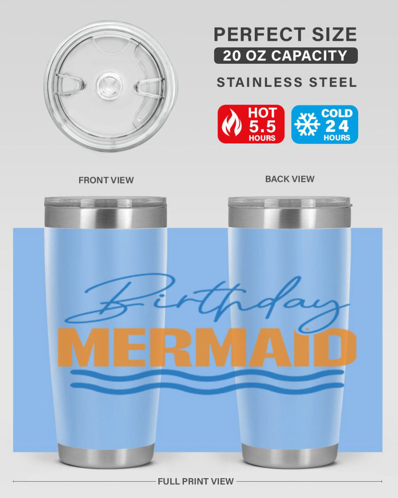 Birthday Mermaid 73#- mermaid- Tumbler