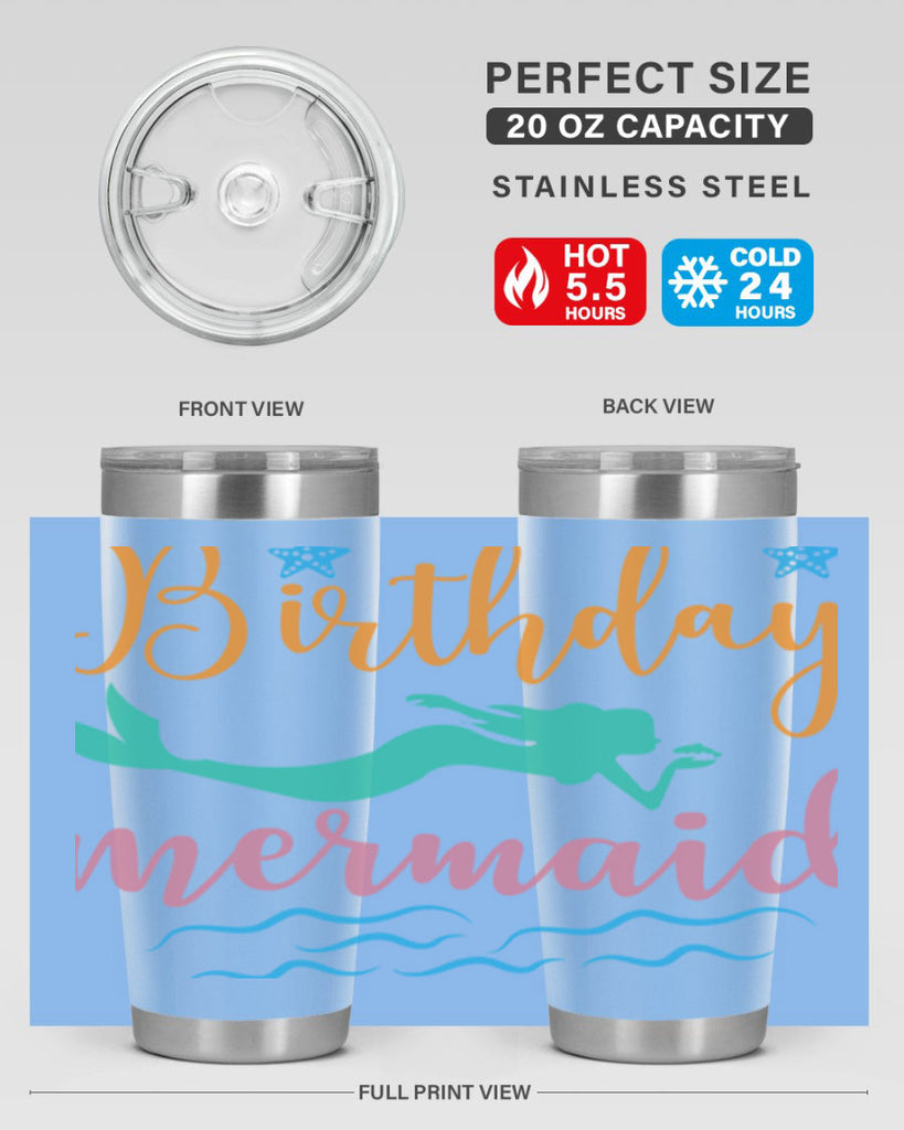 Birthday Mermaid Design 79#- mermaid- Tumbler