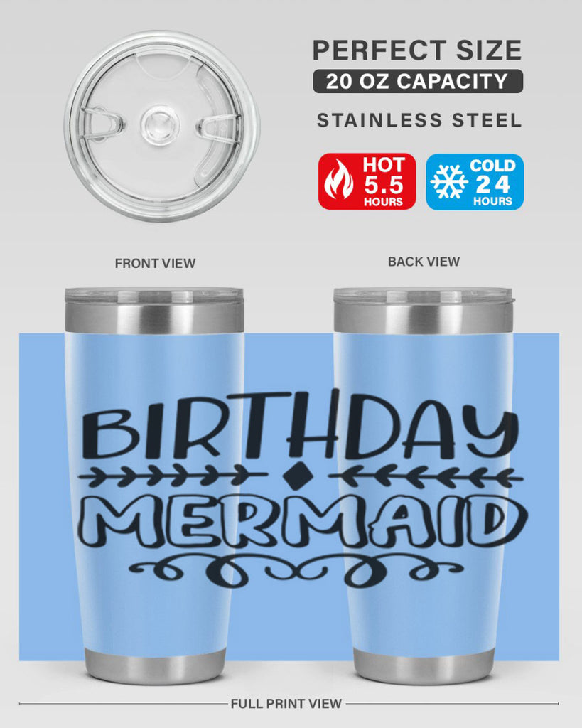 Birthday mermaid 74#- mermaid- Tumbler