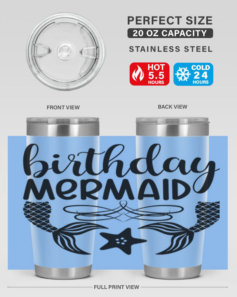 Birthday mermaid 76#- mermaid- Tumbler