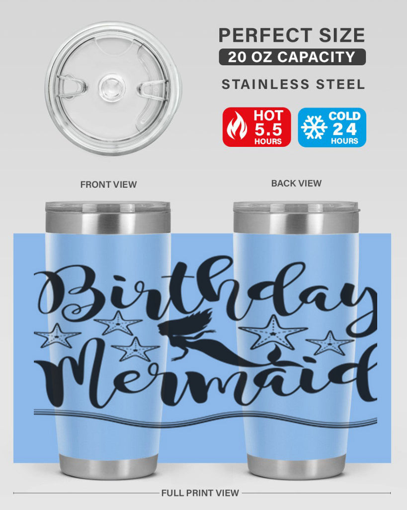 Birthday mermaid 77#- mermaid- Tumbler