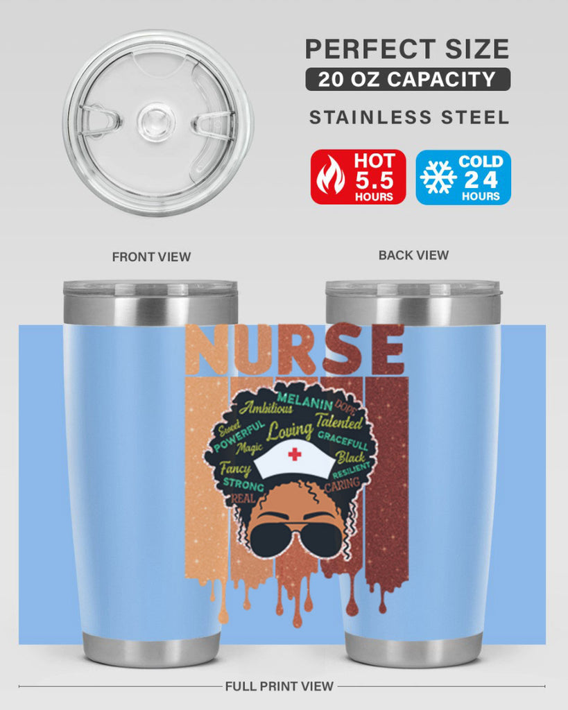 Black Nurse African Melanin Juneteenth 22#- Juneteenth- tumbler