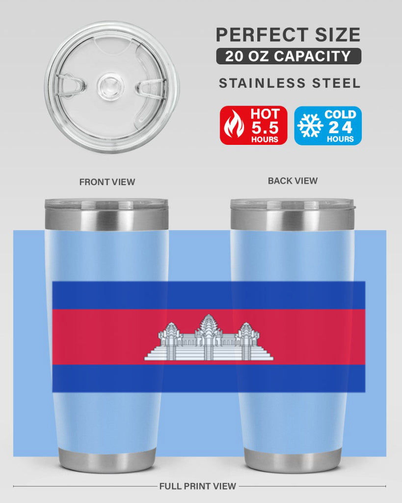 Cambodia 168#- world flags- Tumbler