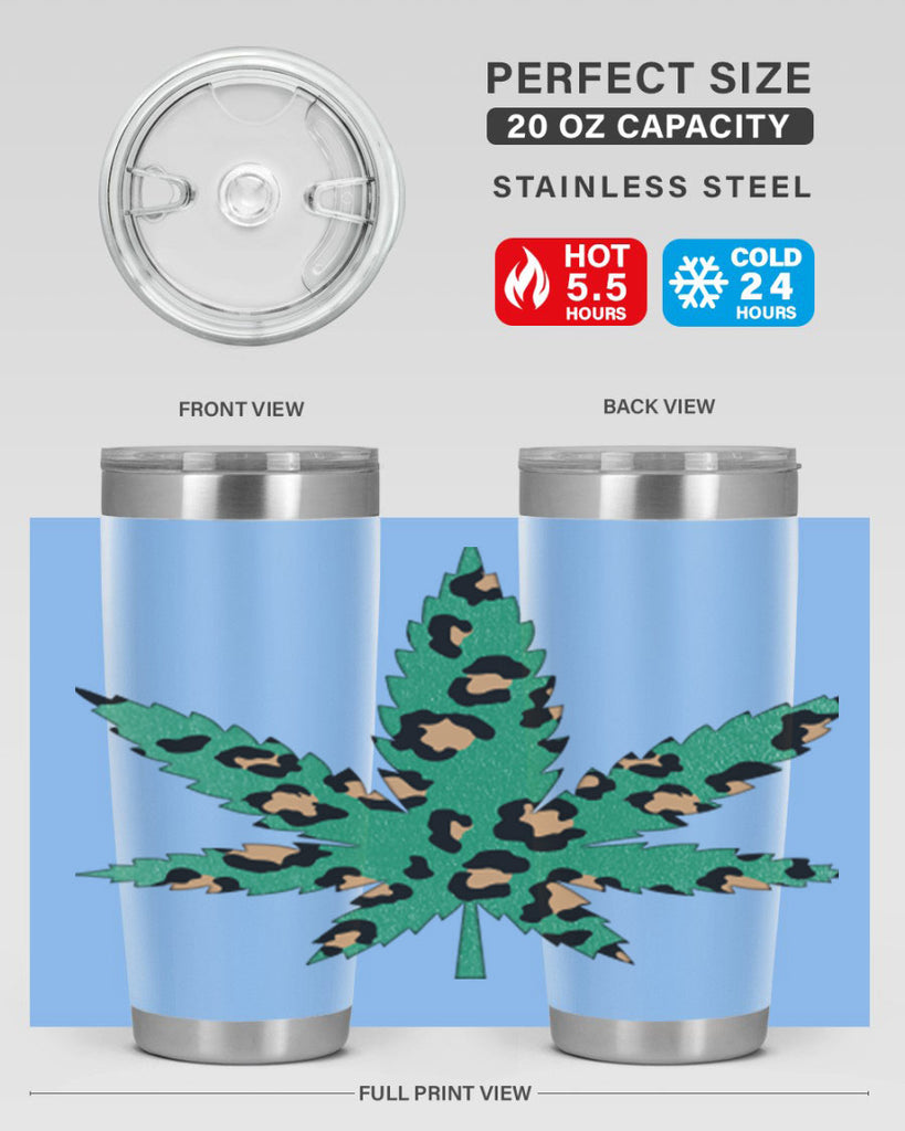 Cannabis Leopard Print 54#- marijuana- Tumbler