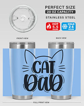 Cat Dad Style 81#- cat- Tumbler