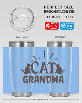 Cat Grandma Style 4#- cat- Tumbler