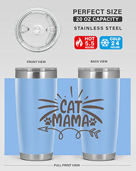 Cat Mama Style 5#- cat- Tumbler