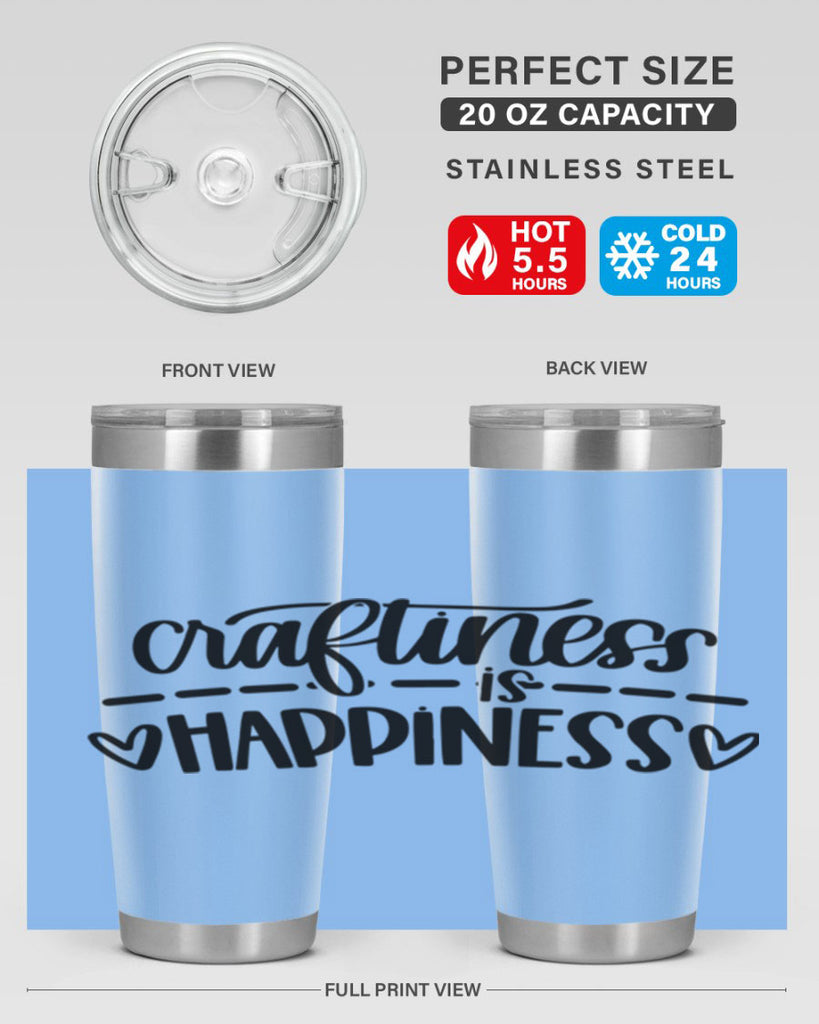 Craftiness Is Happiness 35#- crafting- Tumbler