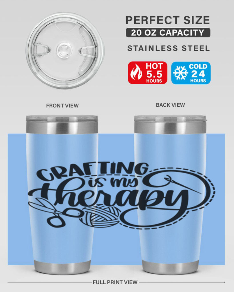 Crafting Is My Therapy 34#- crafting- Tumbler