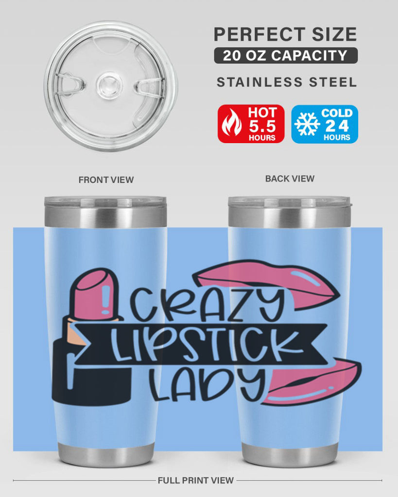 Crazy Lipstick Lady Style 108#- make up- Tumbler