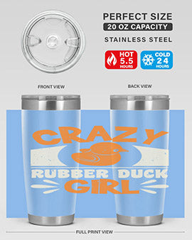 Crazy Rubber Duck Girl Style 4#- duck- Tumbler