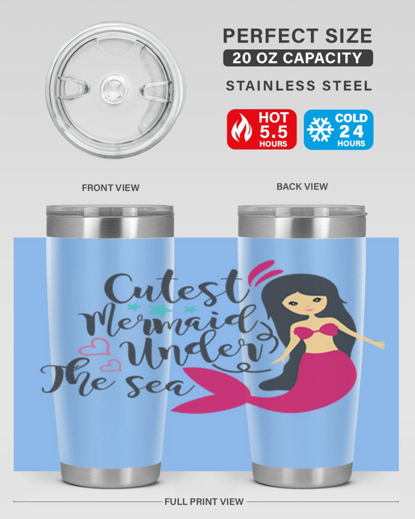 Cutest Mermaid under the sea 95#- mermaid- Tumbler