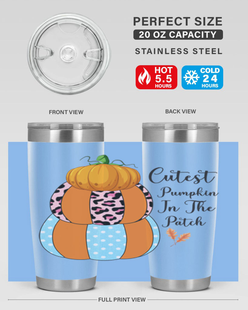 Cutest Pumpkin in the Patch 64#- fall- Tumbler