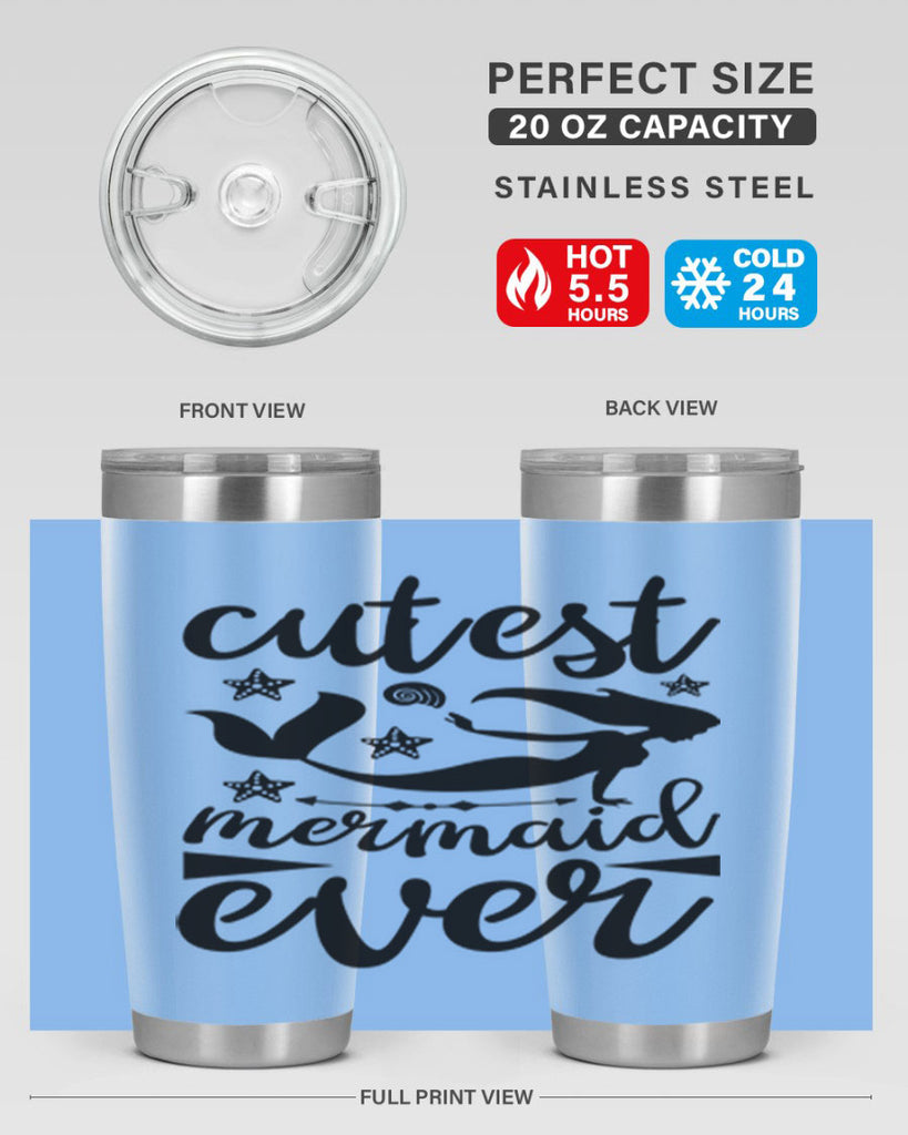 Cutest mermaid ever design 103#- mermaid- Tumbler