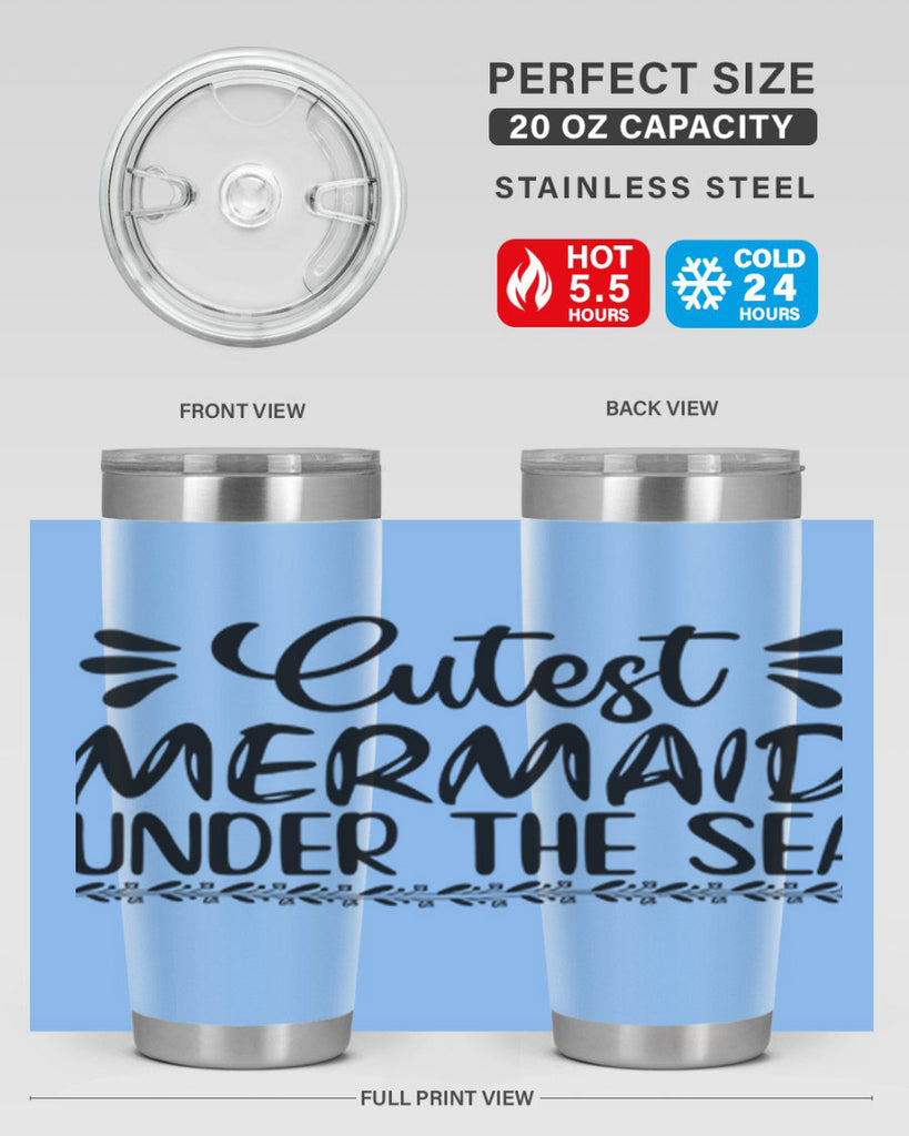 Cutest mermaid under the sea 105#- mermaid- Tumbler