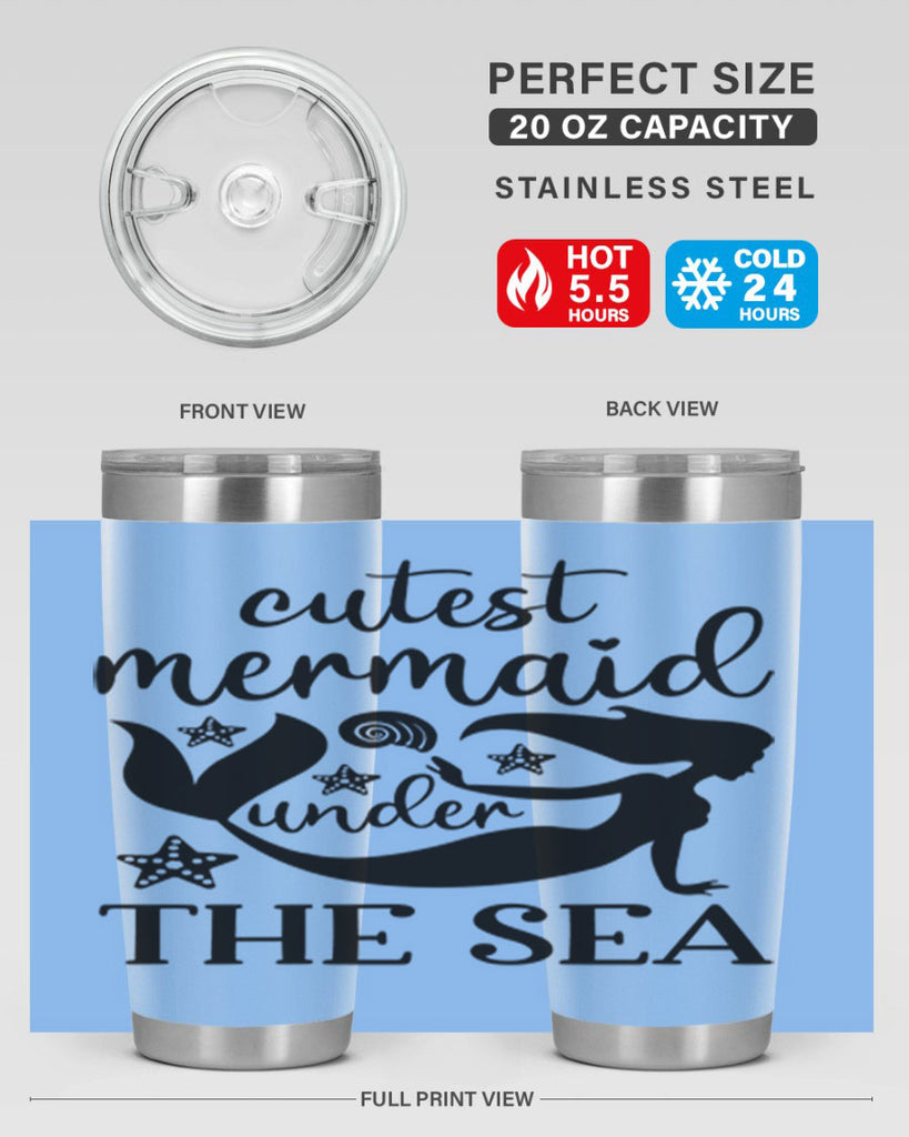 Cutest mermaid under the sea 110#- mermaid- Tumbler