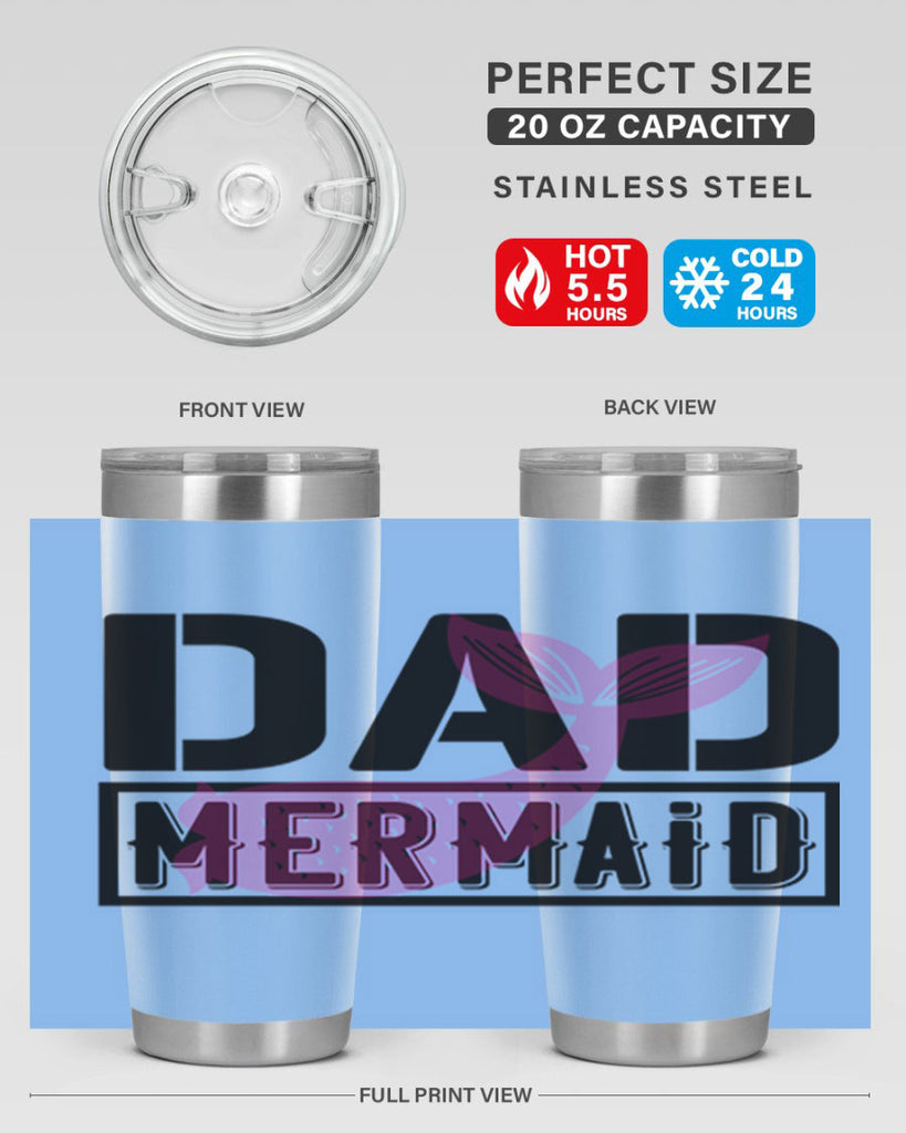 Dad mermaid 111#- mermaid- Tumbler