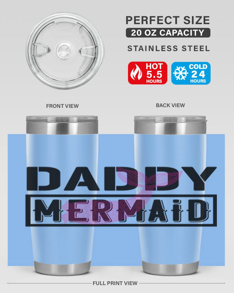 Daddy mermaid 112#- mermaid- Tumbler