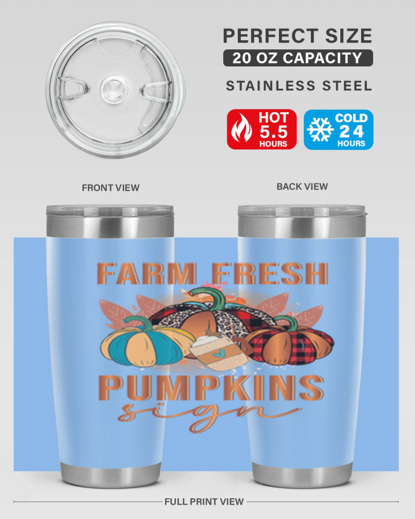Farm Fresh Pumpkins Sign 175#- fall- Tumbler